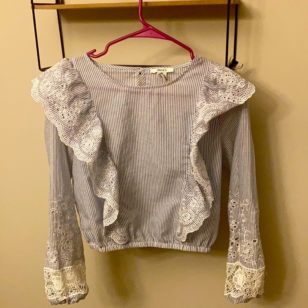 Adorable ruffled lace top from forever 21.